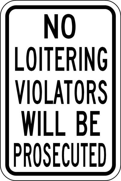 Traffic Sign, 18 x 12In, BK/WHT, Text