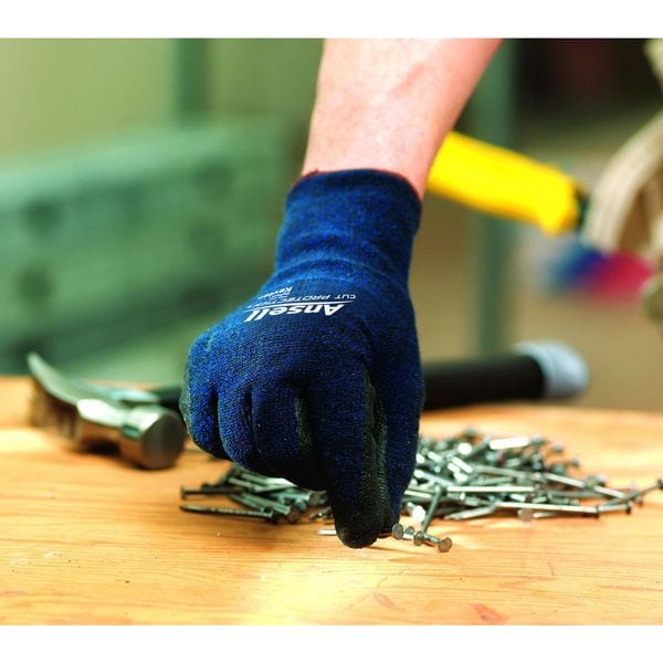 Cut Resistant Coated Gloves, A4 Cut Level, Nitrile, M, 1 PR