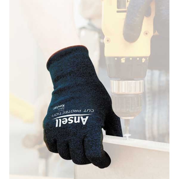 Cut Resistant Coated Gloves, A4 Cut Level, Nitrile, M, 1 PR
