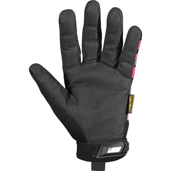 Mechanics Gloves, L, Pink Camo, Synthetic Leather, Spandex