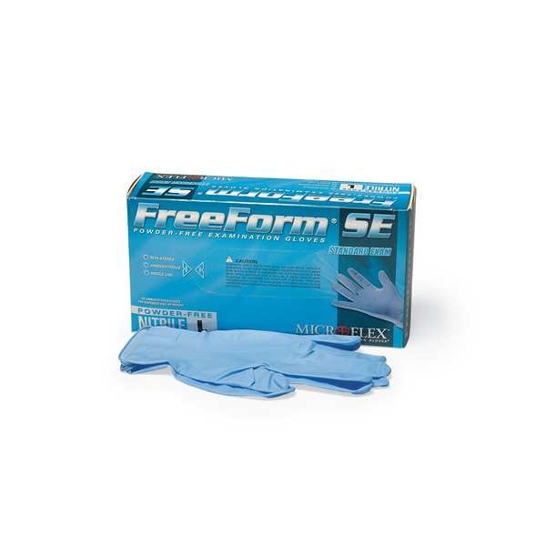 Exam Gloves with Textured Fingertips, Nitrile, Powder Free, Blue, M, 50 PK