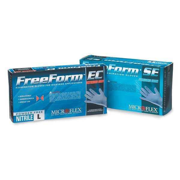 Exam Gloves with Textured Fingertips, Nitrile, Powder Free, Blue, XL, 100 PK