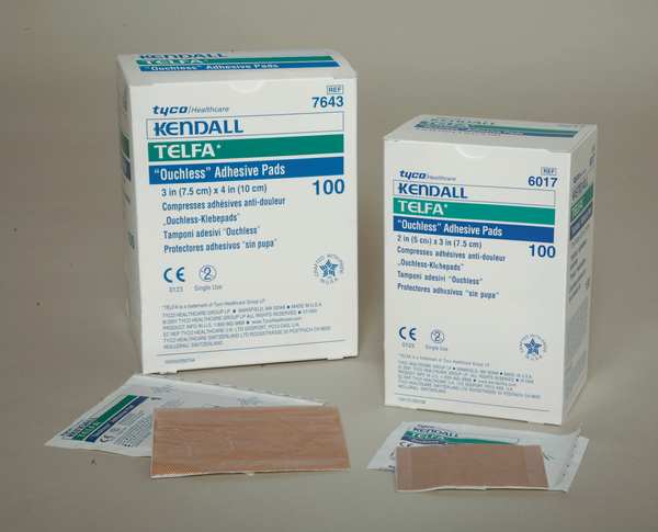 Non-Stick Pad w/Adhesive, 4x3In, PK100