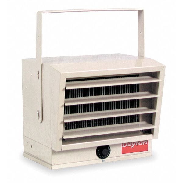 Electric Utility Heater, 12 1/2 in H, 14 in W, 11 1/4 in D, 5/4.1kW, 240/208V, 1 Phase