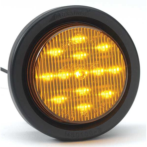 Clearance Light, LED, Amber, 2-1/2 In Dia