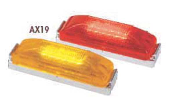 Clearance Light, LED, Red, Surf, Rect, 4 L