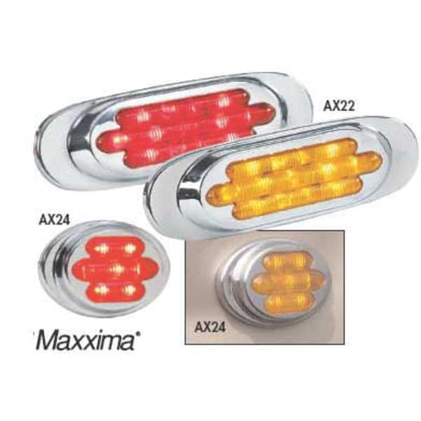 Clearance Light, LED, Rd, Surf, Oval, 6-5/8 L