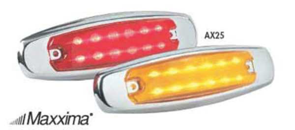 Clearance Light, LED, Amber, Oval, 6-1/4 L