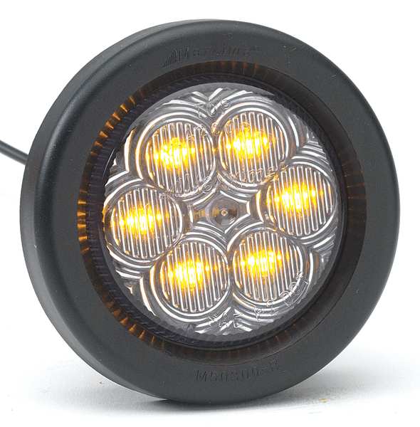 Clearance Light, LED, Amber, Grommet, 2 Dia