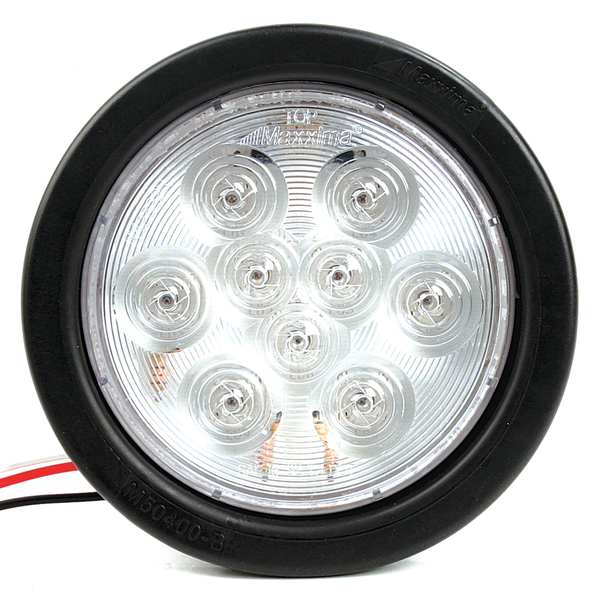 Stop/Tail/Turn Light, LED, Red, Round, 4 Dia