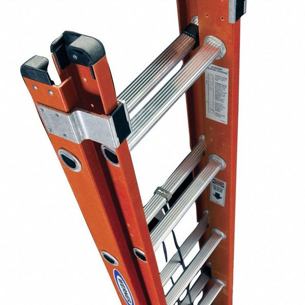 Fiberglass Extension Ladder, 300 lb Load Capacity