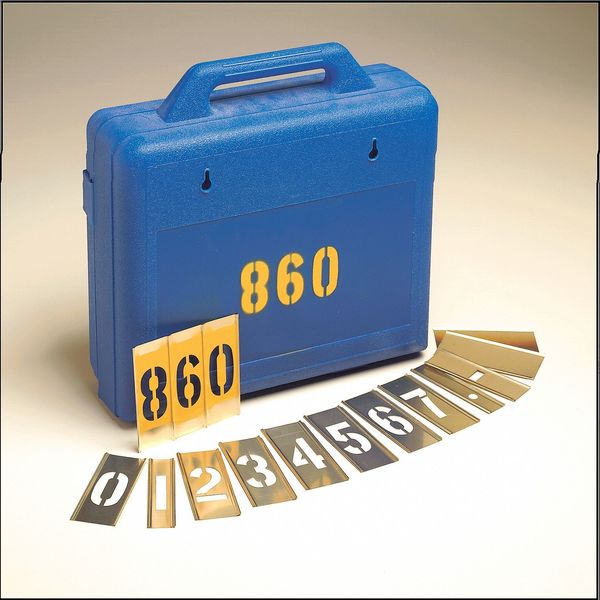 Stencil Set, Numbers, Brass, 10011