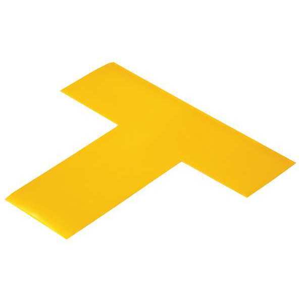 Floor Marking Tape, T, 2In W, 6In L, PK100