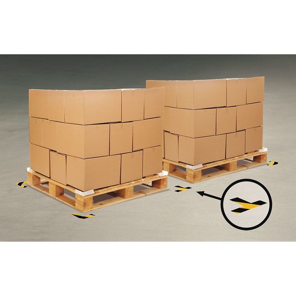 Floor Marking Tape, T, 2In W, 6In L, PK100