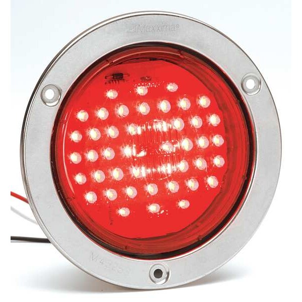 Stop/Tail/Turn Light, LED, Red, Round, 4 Dia