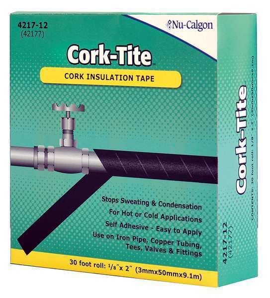 Cork Tape, Self Adhesive, 30 Ftx2 In, Black