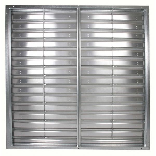 54 in Backdraft Damper / Wall Shutter, 54-1/2 in x 54-1/2 in