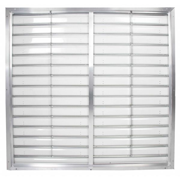 60 in Backdraft Damper / Wall Shutter, 60-1/2 in x 60-1/2 in