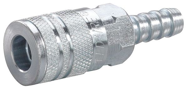 Quick Connect Hose Coupling, 1/4 in Body Size, 3/8 in Hose Fitting Size, Sleeve, Socket, 30E698