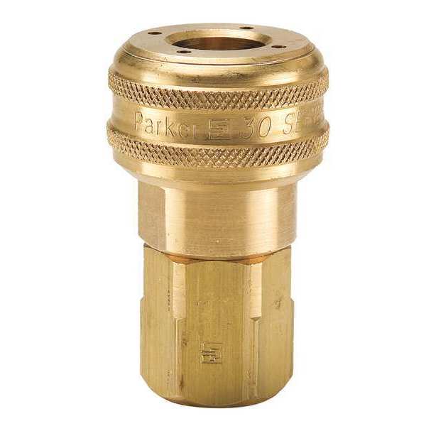 Coupler Body, Brass, FNPT, 1/4 In. Pipe