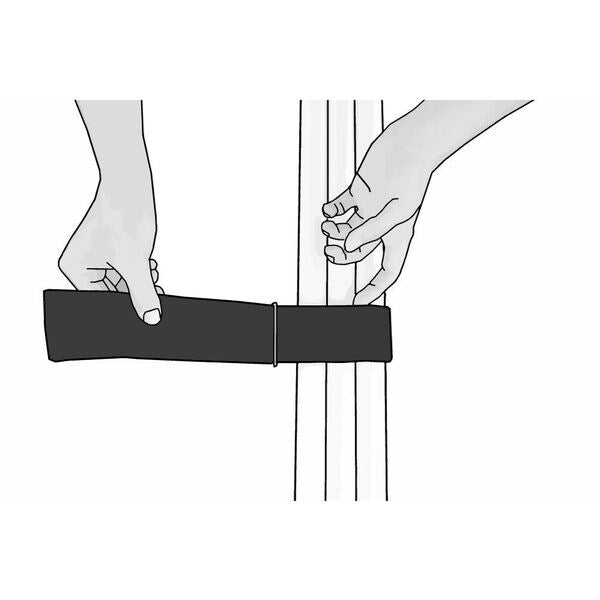 Cinch Strap, No Adhesive, 3 ft, 2 in Wd, Black, 10 PK