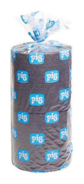 Sorbents, 40.2 gal. Universal Absorbed, Gray, Polypropylene, 2 PK