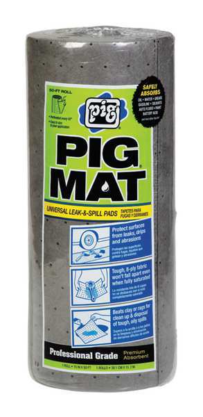 Sorbents, 3.3 gal. Universal Absorbed, Gray, Polypropylene