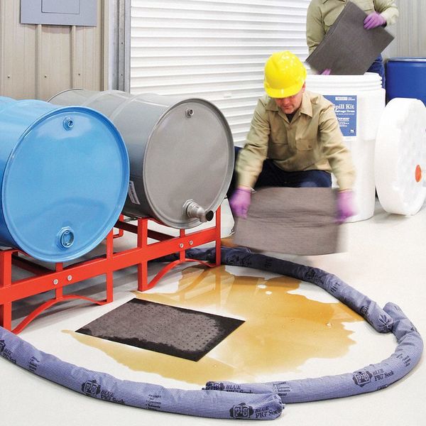 Sorbents, 22 gal/pk, 28 oz/pad, Universal Absorbed, Gray, Polypropylene, 100 PK