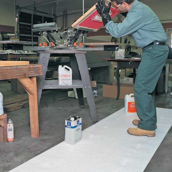 Sorbents, 40 gal/pk, 40.2 gal/pad, Oil Absorbed, White, Polypropylene