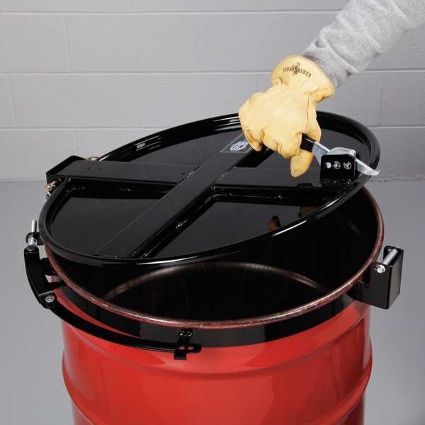 Latching Drum Lid with Fast-Latch, Black