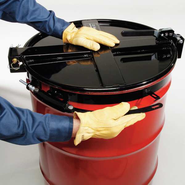 Latching Drum Lid with Fast-Latch, Black