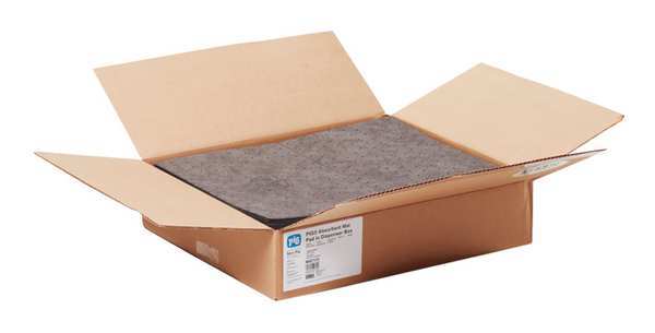 Sorbents, 5 gal/pk, 14 oz/pad, Universal Absorbed, Gray, Polypropylene, 50 PK