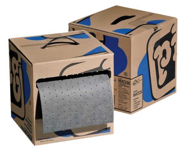 Sorbents, 8.8 gal. Universal Absorbed, Gray, Polypropylene, 2 PK
