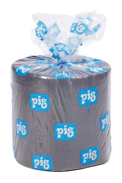 Sorbents, 18 gal/pk, 18.4 gal/pad, Universal Absorbed, Gray, Polypropylene
