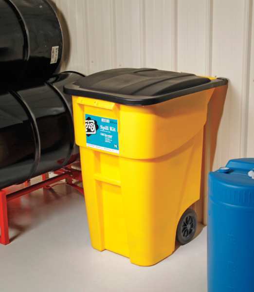 Spill Kit, Oil-Based Liquids, Blk/Ylw