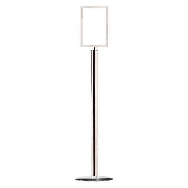 Sign Holde, 7In X11In Frame, Polish Chrome