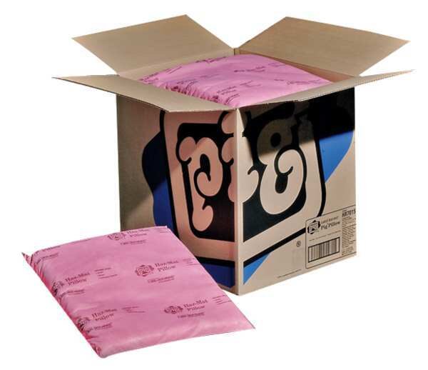 Sorbents, 10 gal/pk; 1 gal/pillow, Harsh Chemicals Absorbed, Pink, Polypropylene, 10 PK