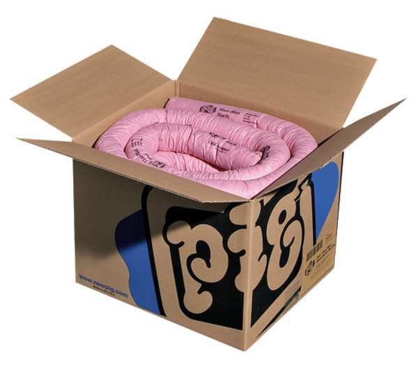 Sorbents, 12 gal/pk; 2 gal/sock, Acids, Bases, Unknowns Absorbed, Pink, Polypropylene, 6 PK