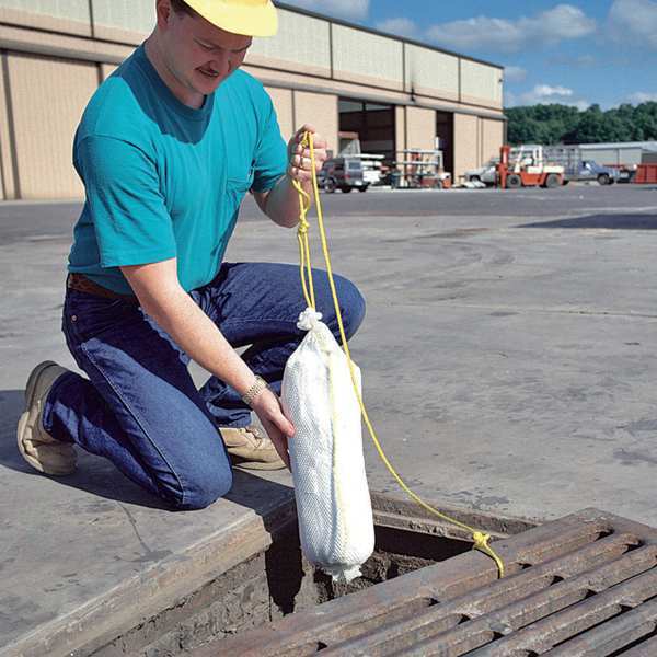 Sorbents, 21 gal/pk; 1 gal/sock, Oil Absorbed, White, Polypropylene, 12 PK