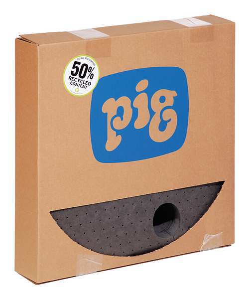 Sorbents, 6 gal/pk, 30 oz/pad, Universal Absorbed, Gray, Polypropylene, 25 PK