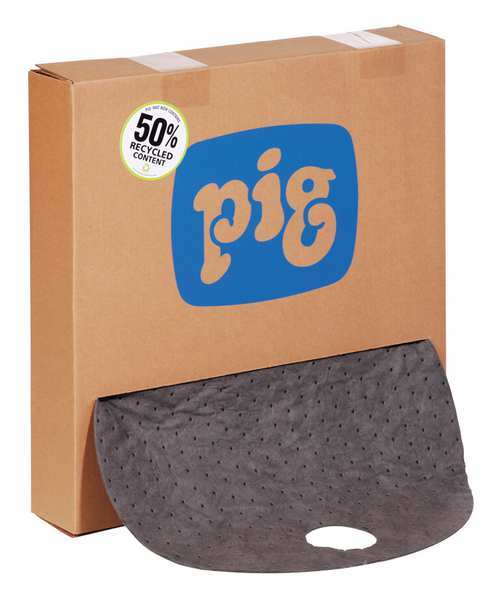 Sorbents, 6 gal/pk, 30 oz/pad, Universal Absorbed, Gray, Polypropylene, 25 PK