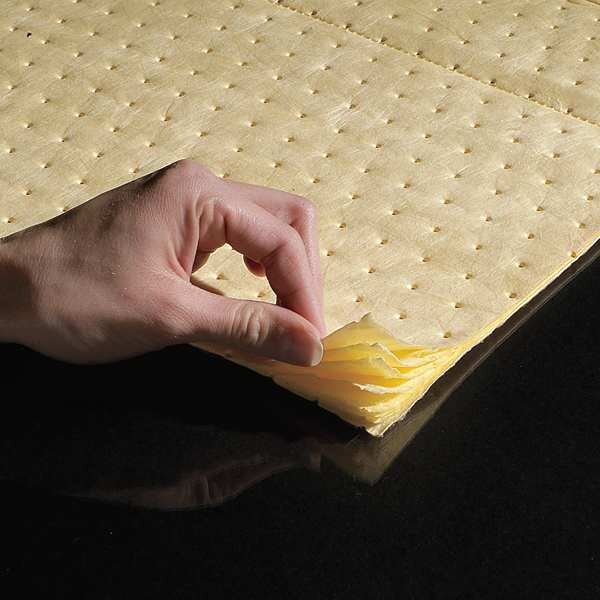 Sorbents, 32.4 gal. Universal Absorbed, Yellow, Polypropylene
