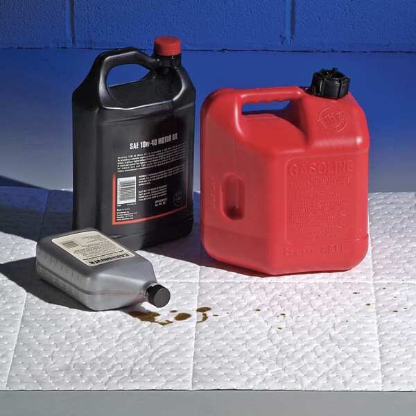 Sorbents, 42.5 gal. Oil Absorbed, White, Polypropylene