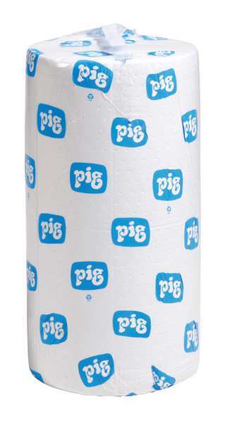 Sorbents, 32 gal/pk, 32 gal/pad, Oil Absorbed, White, Polypropylene