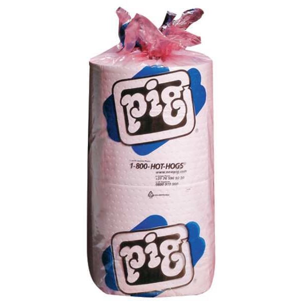 Sorbents, 40.2 gal. Oil Absorbed, White, Polypropylene