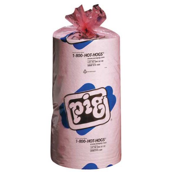Sorbents, 40 gal/pk, 40.2 gal/pad, Oil Absorbed, White, Polypropylene