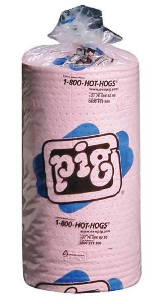 Sorbents, 40 gal/pk, 40.2 gal/pad, Universal Absorbed, Pink, Polypropylene