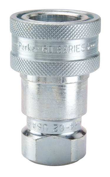 Hydraulic Quick Connect Hose Coupling, Steel Body, Sleeve Lock, 1-5/16