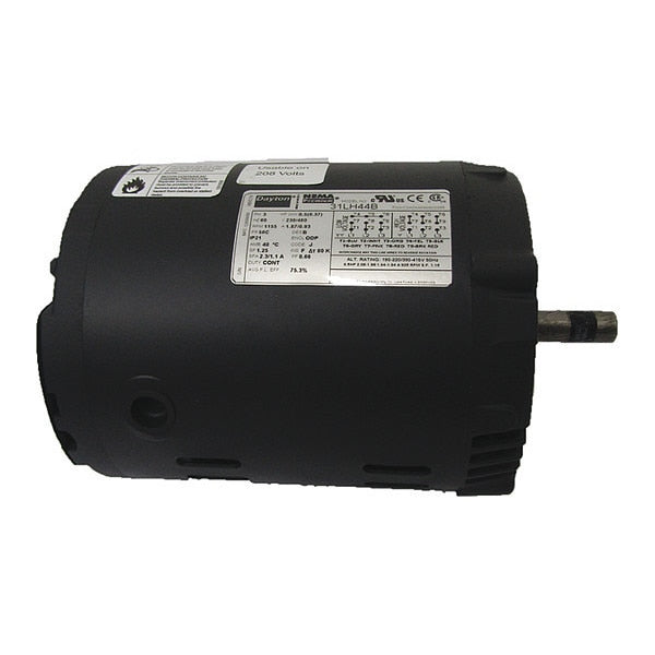 3-Phase General Purpose Motor, 1/2 HP, 56C Frame, 230/460V AC Voltage, 1,155 Nameplate RPM