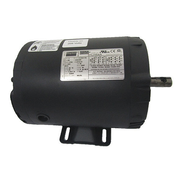 3-Phase General Purpose Motor, 1/4 HP, 56C Frame, 230/460V AC Voltage, 1,720 Nameplate RPM